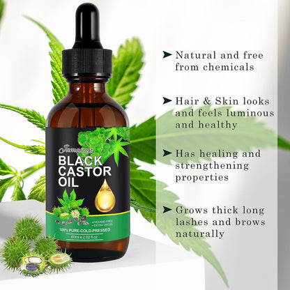 Black Castor Oil - Massage, Hair Care, and Essential Oil - Cross-Border Beauty