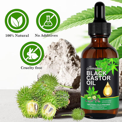 Black Castor Oil - Massage, Hair Care, and Essential Oil - Cross-Border Beauty