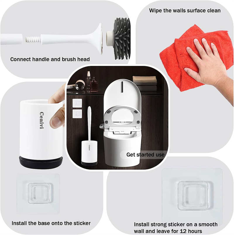 Sleek & Chic: Home Fashion Toilet Cleaning Brush Set