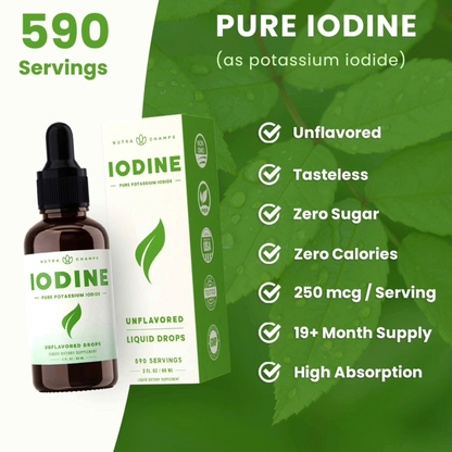 NutraChamps Iodine Drops - Boost Your Energy, Metabolism, and Clarity