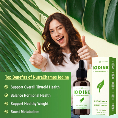 NutraChamps Iodine Drops - Boost Your Energy, Metabolism, and Clarity